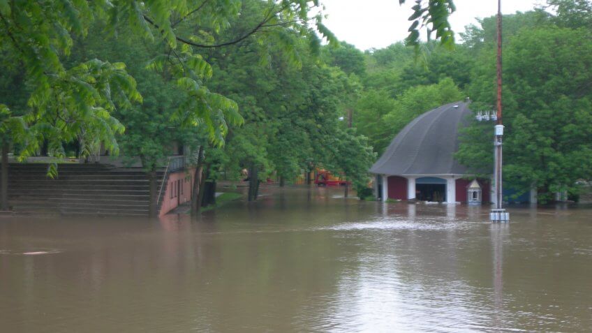 Maunesha River flood 2008