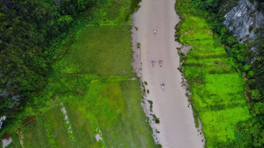Ninh Binh Red River Delta in Vietnam