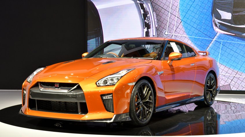 Nonthaburi,THAILAND - March 30, 2018: Nissan GT-R Premium Edition at THE 39th BANGKOK INTERNATIONAL MOTOR SHOW 2018 - Image.