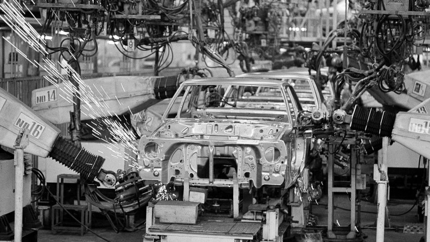 Nissan Motor Company car assembly in Japan