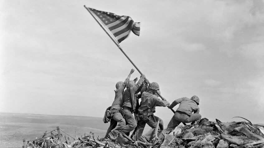 U.S. Marines Raising the Flag on Iwo Jima