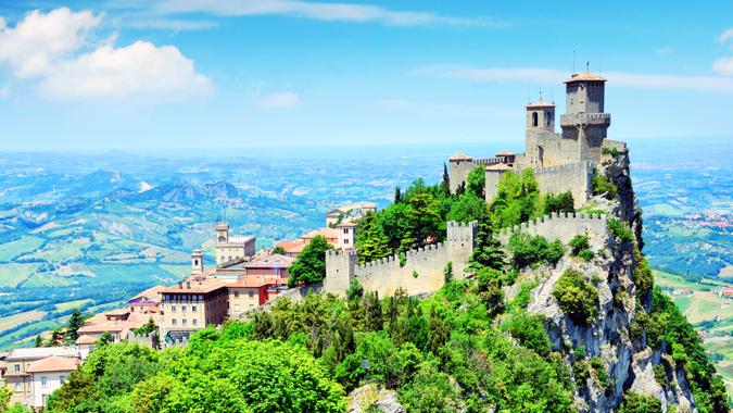 Della Guaita or Rocca in the oldest and most famous tower of San Marino.