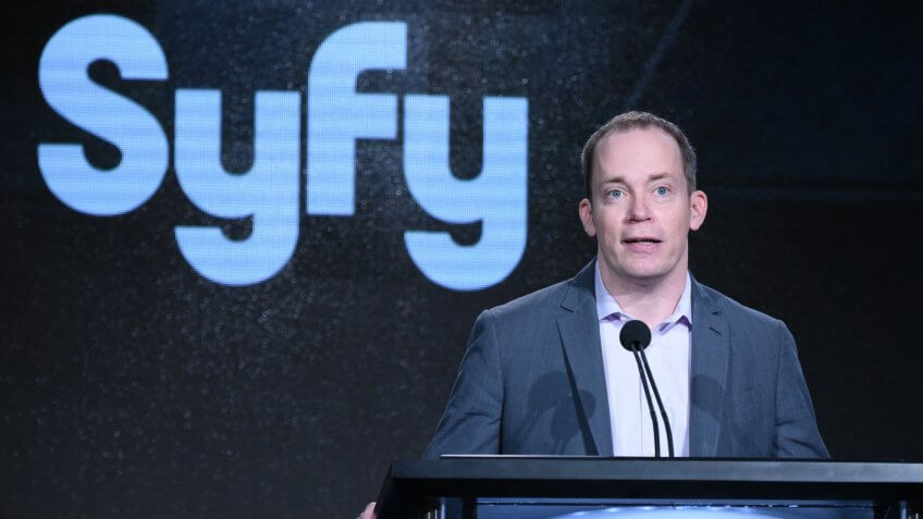 Mandatory Credit: Photo by Richard Shotwell/Invision/AP/Shutterstock (9058747cf)Executive Vice President, Original Content for syfy Bill McGoldrick participates in syfy's 'The Magicians' panel at the NBCUniversal Winter TCA, Pasadena, Calif2016 Winter TCA - NBCUniversal - Day 2, Pasadena, USA.