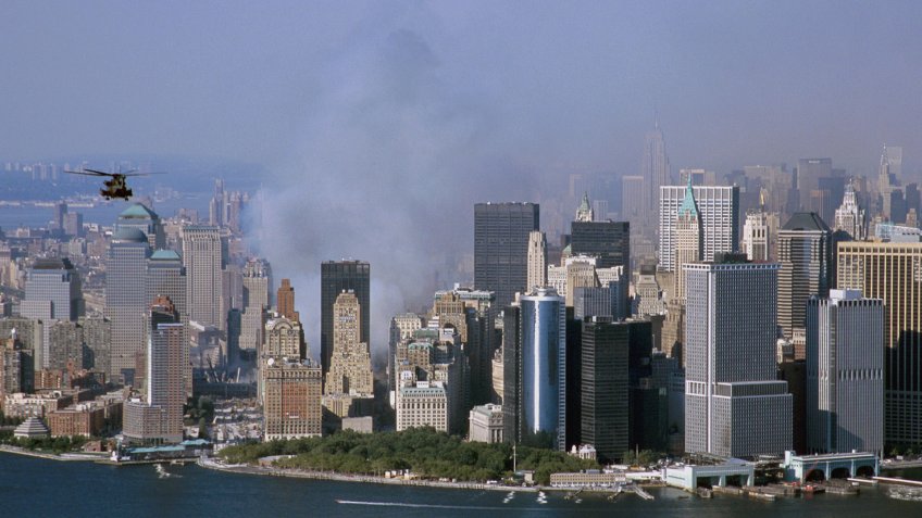 World Trade Center Towers attack in New York City on September 13th, 2001