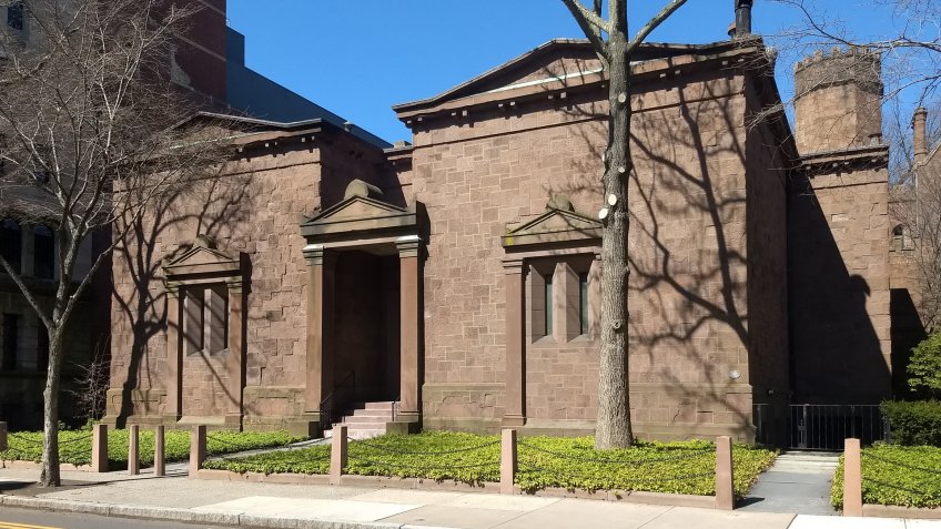New Haven, CT/USA - April 3, 2019, Yale University Skull and Bones Secret Society - Image.