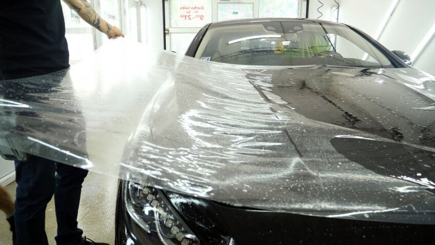 car bra film on car