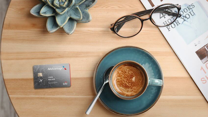 Creative flat lay composition with delicious hot coffee on table - Image.