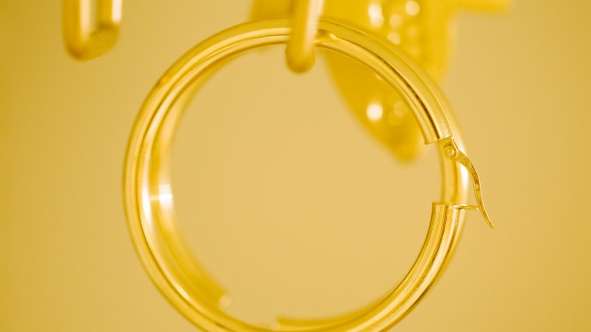 gold loop earings