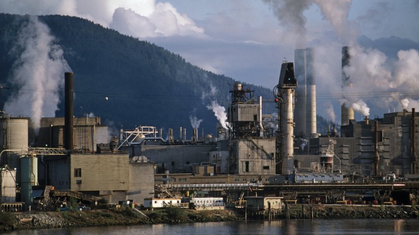 Lumber mill in British Columbia Canada