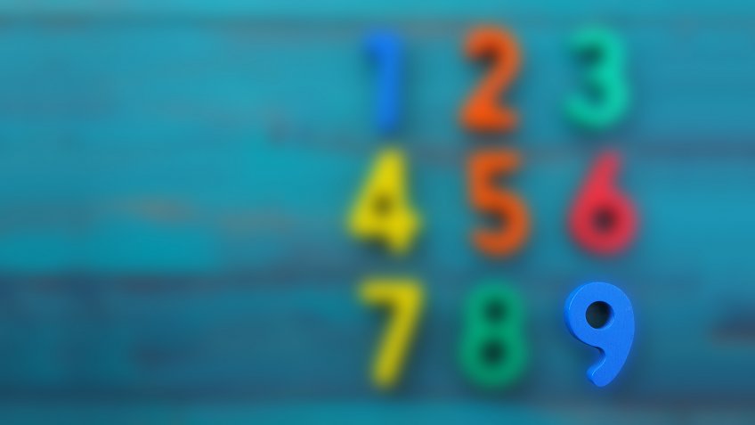 Preschool learn to count in order numbers from one (1) to nine (9).