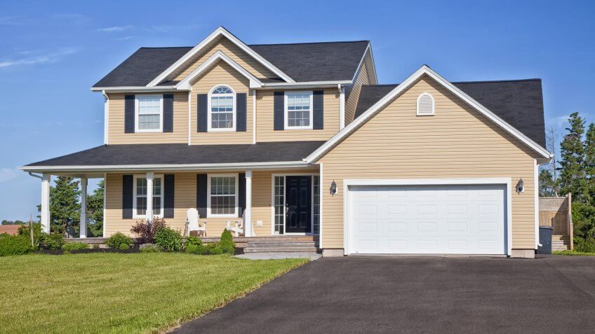 yellow painted house