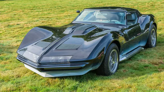 GROSSE POINTE SHORES, MI/USA - JUNE 17, 2018: A 1969 Chevrolet Corvette Manta Ray ZL-1 Concept car at the EyesOn Design car show, held at the Edsel and Eleanor Ford House, near Detroit, Michigan.