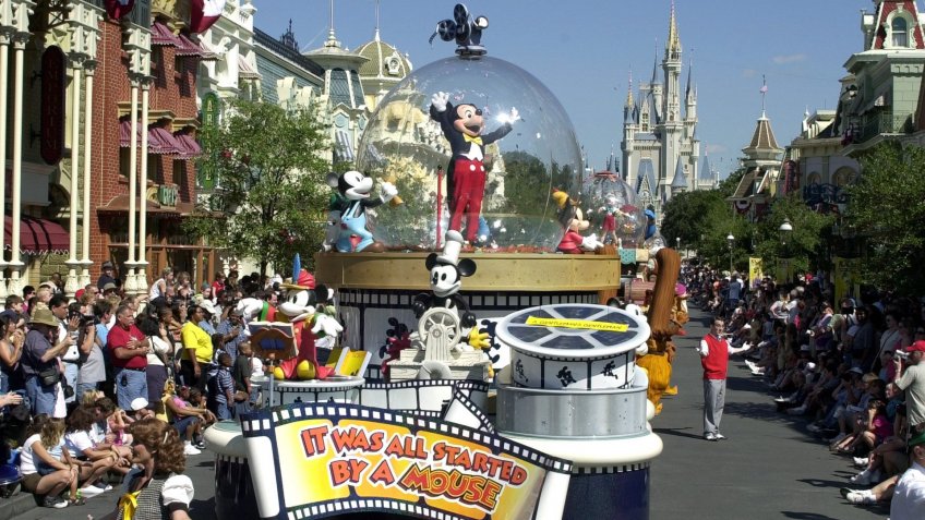 Disney World celebration with Mickey Mouse