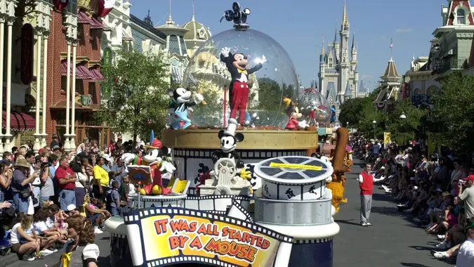 Disney World celebration with Mickey Mouse