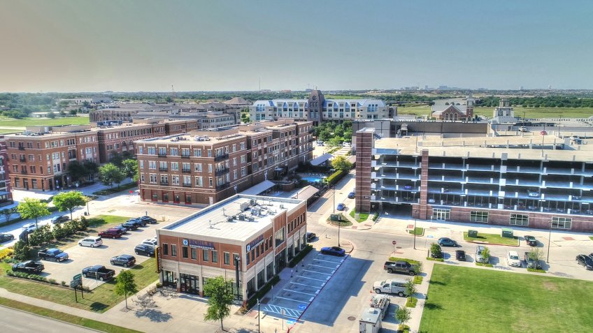 New Downtown Frisco Texas from the air - Image.