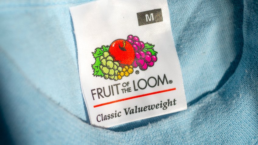 Fruit of the Loom tag on shirt
