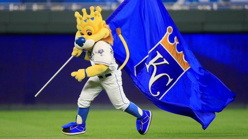 Kansas City Royals mascot Sluggerrr