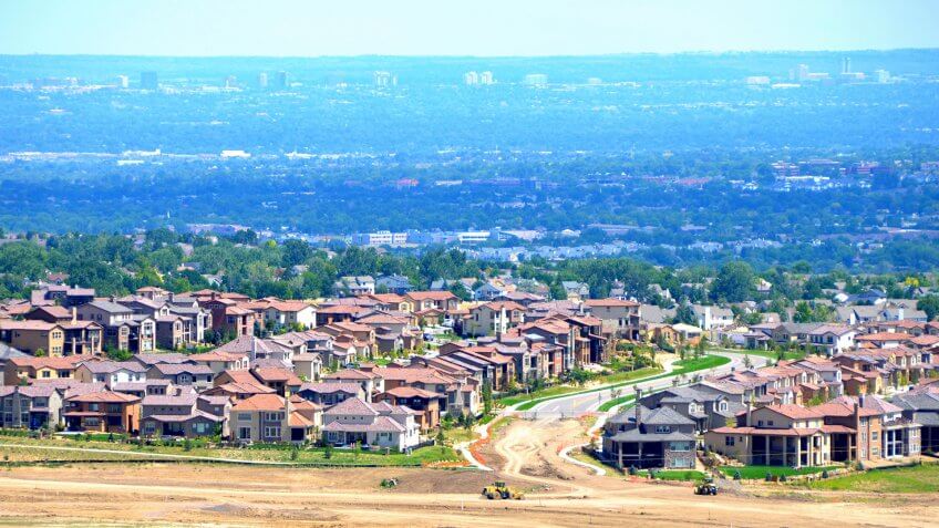 Urban Sprawl in Lakewood, Colorado.