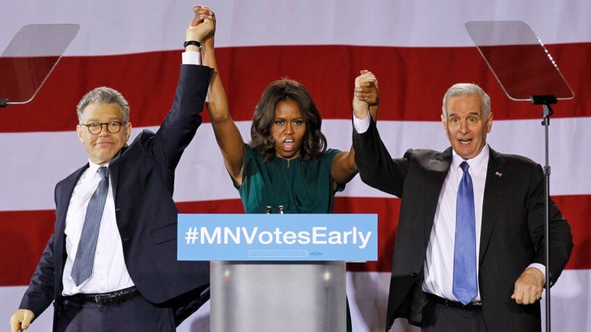 Michelle Obama, Al Franken, Mark Dayton attend Get Out The Vote rally