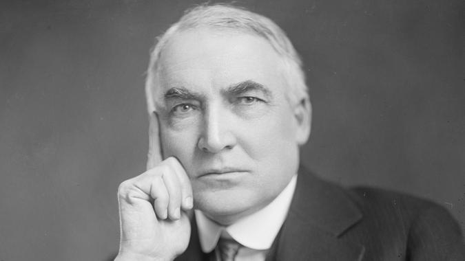 President Warren G Harding.