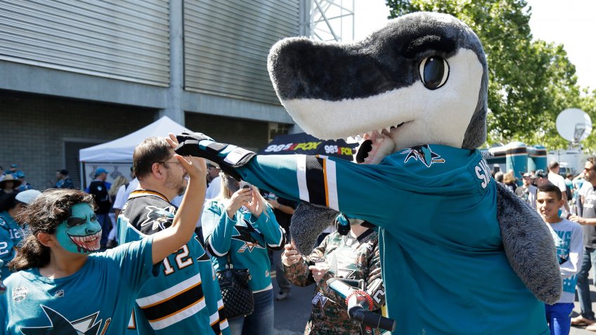 San Jose Sharks mascot SJ Sharkie