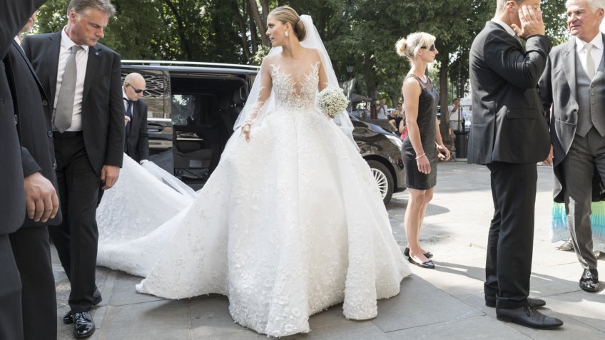 Mandatory Credit: Photo by Giraldi Fabrizio/Action Press/Shutterstock (8871128aj)The wedding of Victoria Swarovski and Werner MuerzThe wedding of Victoria Swarovski and Werner Muerz, Triest, Italy - 16 Jun 2017.