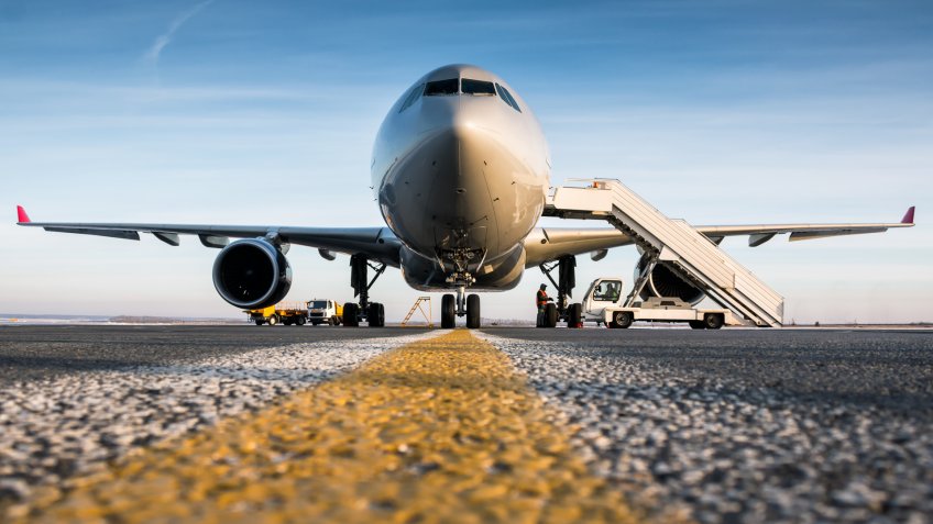 airplane on tarmac