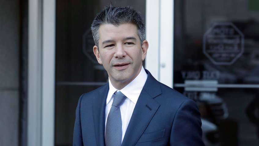 Mandatory Credit: Photo by Jeff Chiu/AP/Shutterstock (9360322d)Former Uber CEO Travis Kalanick leaves federal court in San FranciscoWaymo Uber, San Francisco, USA - 07 Feb 2018.