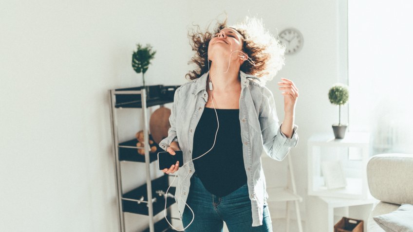 Woman dancing.