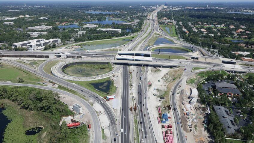 I-4 Ultimate Project construction progress in September 2018