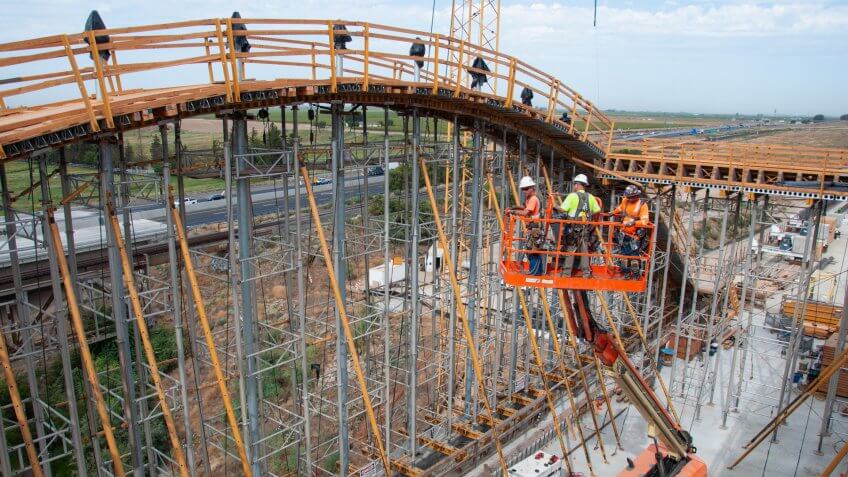 San Joaquin River Viaduct California High Speed Rail construction