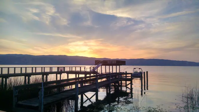 Sunrise over Clearlake, California - Image.