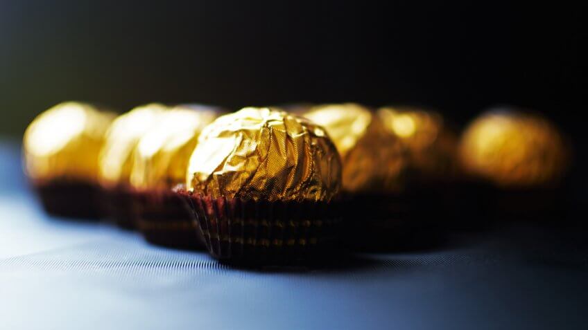 Ferrero Rocher gold foil chocolates