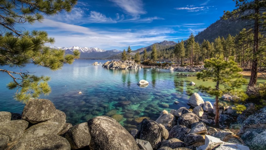 A beautiful day at the Sand Harbor area of Lake Tahoe.