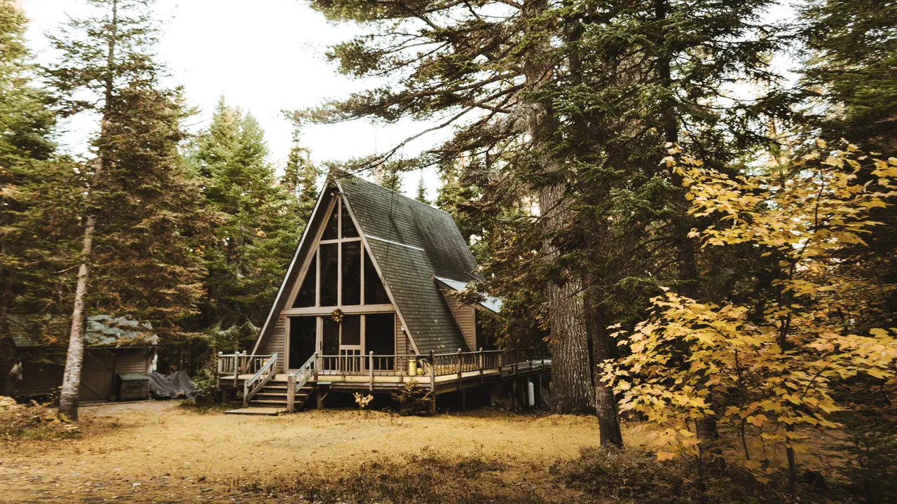 cabin in the woods.
