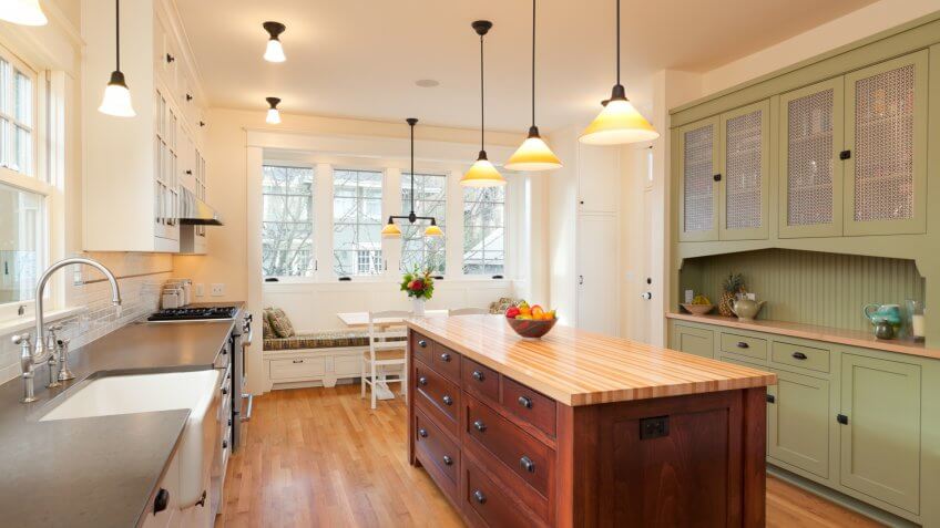 Beautiful kitchen with large island.