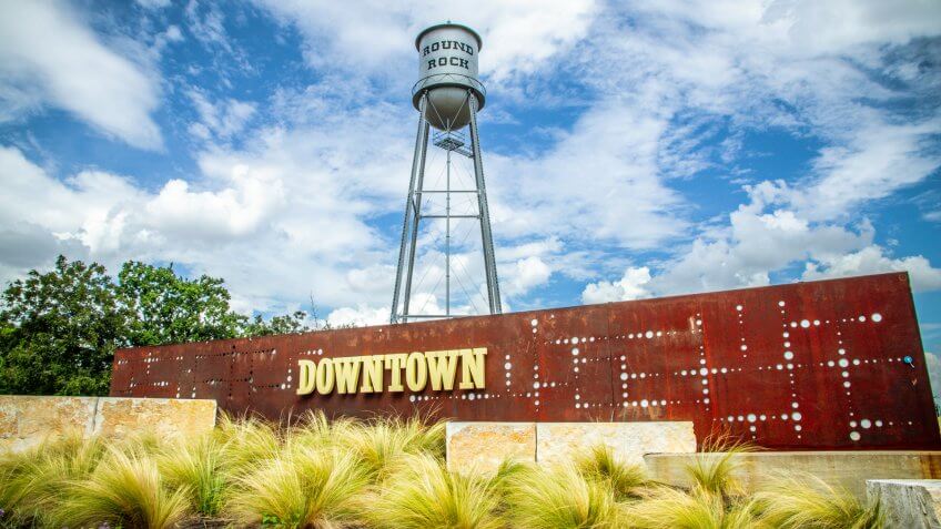 Round Rock, Texas Historic Old Water Tower.