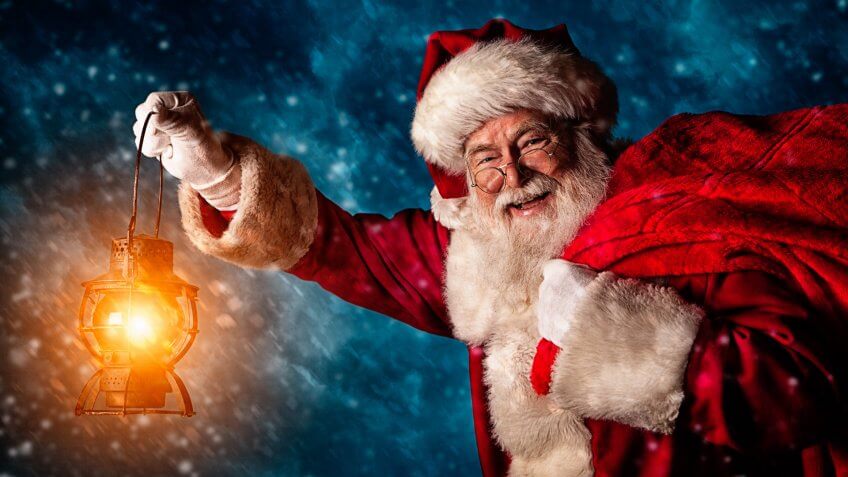 A real authentic Christmas photo of Santa Claus.