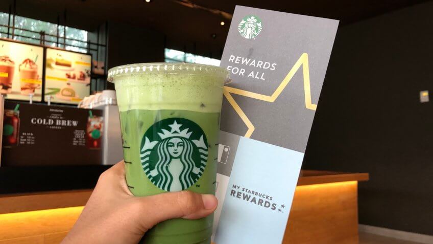 Starbucks coffee with Rewards card