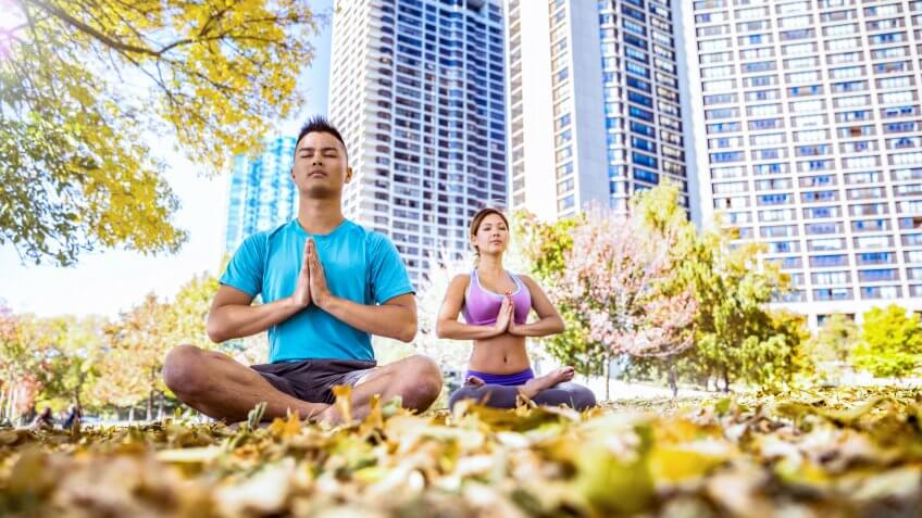 Outdoor yoga lessons.