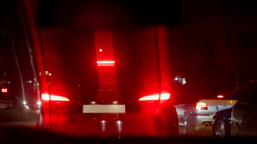 break lights at night