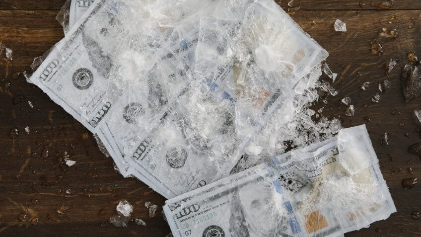 frozen US money