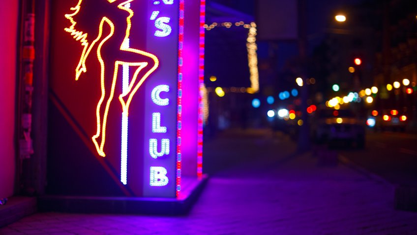 strip club at night
