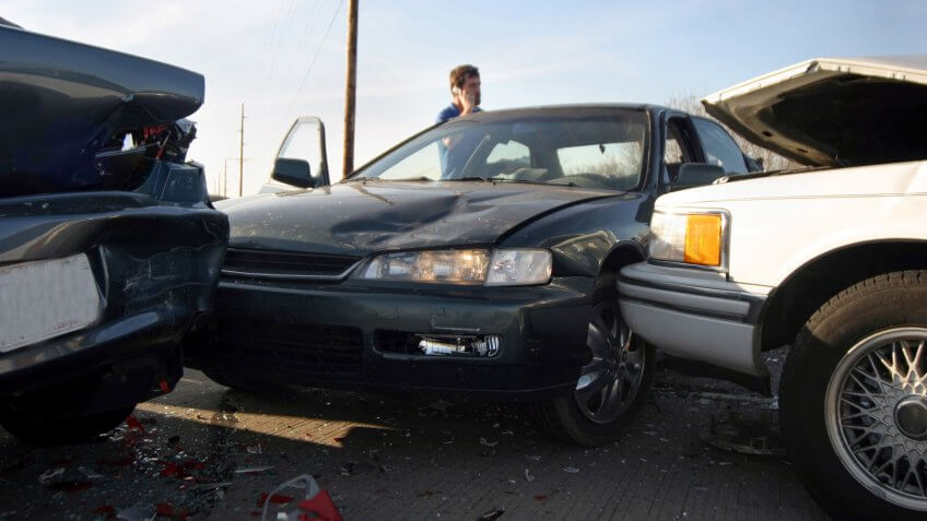 a three car accident.