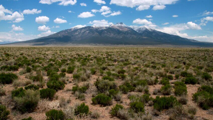 A view of Blanca Peak in Alamosa County, Colorado - Image.