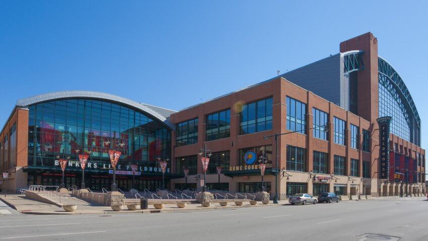 Bankers Life Fieldhouse in Indianapolis.
