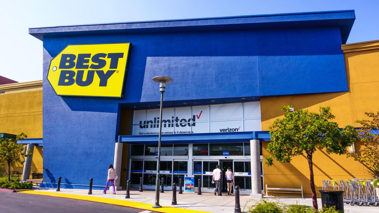 August 19, 2018 Mountain View / CA / USA - Best Buy shop entrance to one of their locations in south San Francisco bay area - Image.