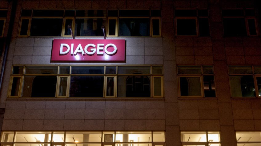 BUDAPEST, HUNGARY - APRIL 6, 2018: Diageo logo on their Budapest Main Office.