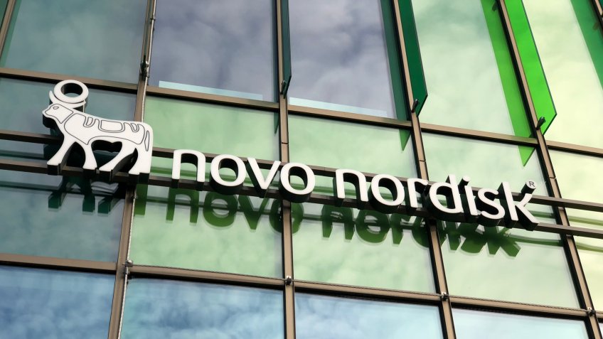 Malmö, Sweden - 31 October, 2018: Novo nordisk sign and logo on a building - Image.