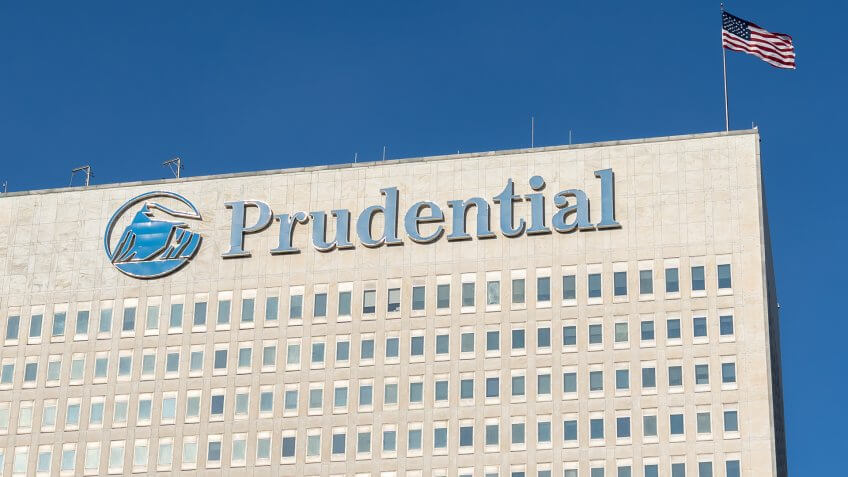 New Jersey, USA - January 27, 2019: Prudential sign and building at its headquarters in New Jersey.